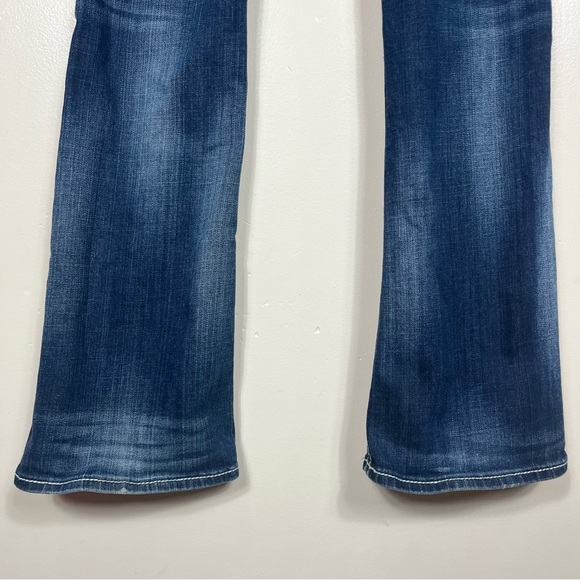 Rock Revival Jen Bootcut Jeans Size 27 Med Wash Embellished Low Rise - Picture 5 of 13